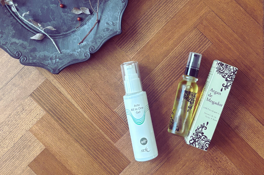 オールインワンジェルオイルプラスとアルガンオイルの画像